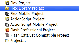 Flex Library Projects creates SWC